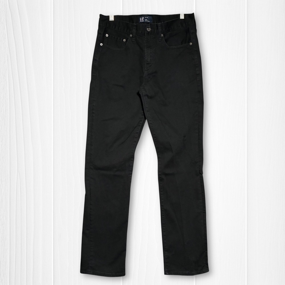 Gap Denim Cotton Slim Fit Jeans Mens 31x32‎ Black